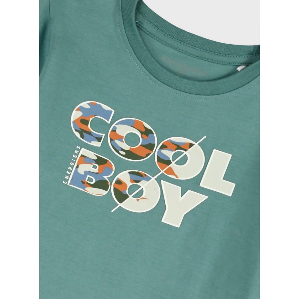 Παιδικό Σετ Μακό με Μπλούζα Cool Boy και Βερμούδα Αγόρι (2-6) –Πράσινο– 12-226174-0