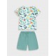 Παιδικό Σετ Μακό με Μπλούζα Dino και Βερμούδα Αγόρι (2-6) –Πράσινο της Ερήμου– 12-226176-0