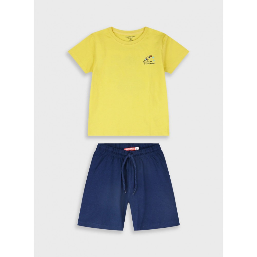 Παιδικό Σετ Μακό με Μπλούζα Astronauts-Moon και Βερμούδα Αγόρι (2-6) –Μαρέν– 12-226177-0