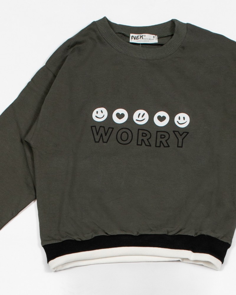 Εφηβικό Casual Σετ Φόρμα Εποχής Worry Κορίτσι (6-16Ε) -Λαδί- 123224