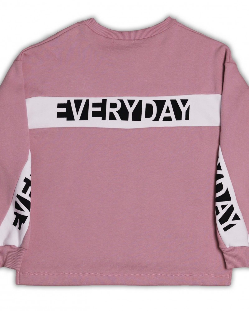 Εφηβικό Casual Σετ Φούτερ Φόρμα "EveryDay" Κορίτσι -Ροζ- 124622