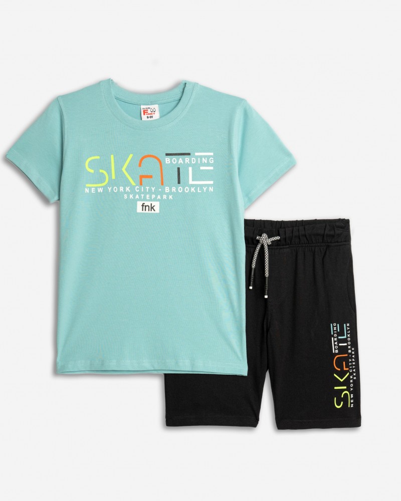 Εφηβικό Σετ Μακό με Μπλούζα Skatepark και Βερμούδα Αγόρι (6-16) –Diamond– 125-101112-2