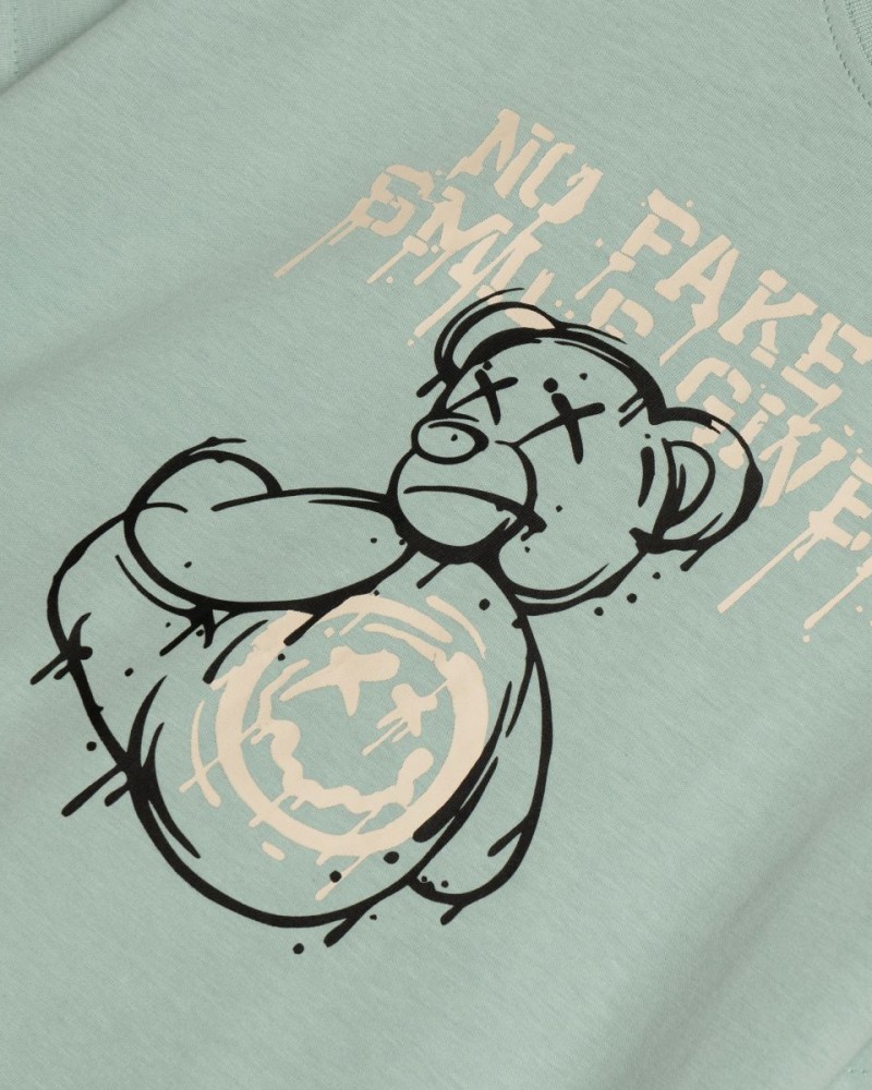 Εφηβική T-Shirt Μπλούζα με Τύπωμα Smile Given Αγόρι (6-16) -Grayed Jade- 125-105132-2