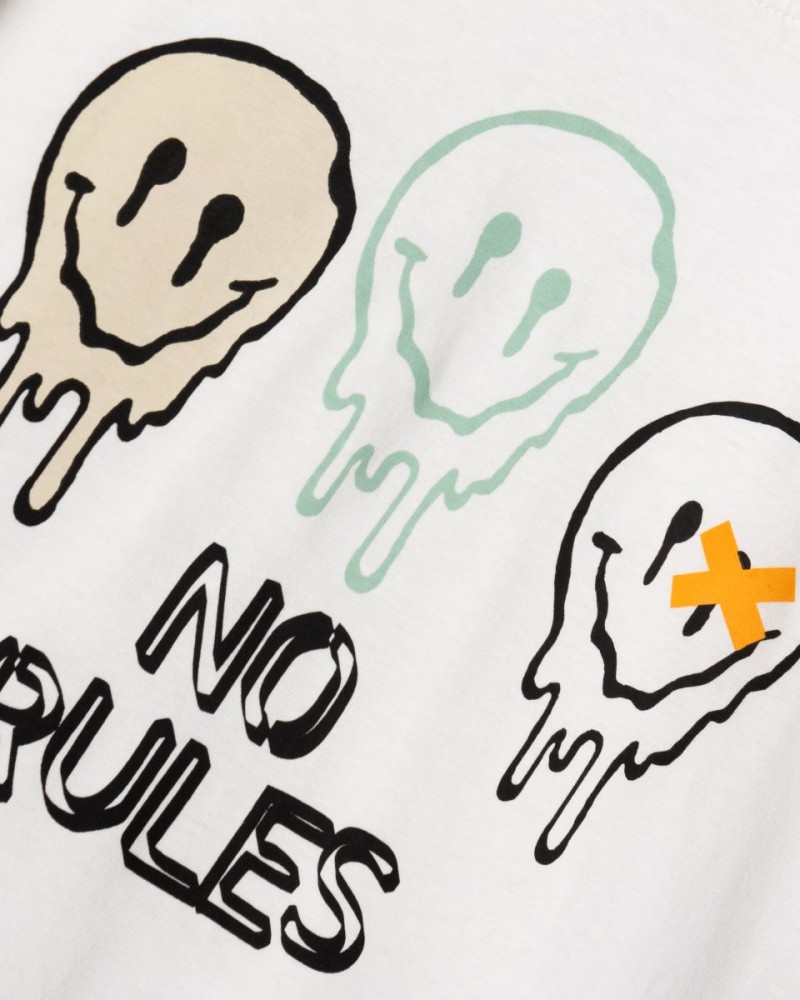 Εφηβική T-Shirt Μπλούζα με Τύπωμα No Rules Αγόρι (6-16) -Λευκό- 125-105133-1