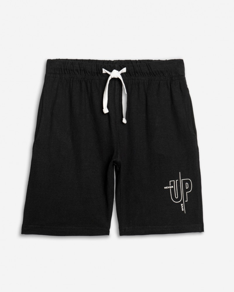 Εφηβική Βερμούδα Μακό Basic Authentic Shorts Αγόρι (6-16) -Μαύρο- 125-115102-2