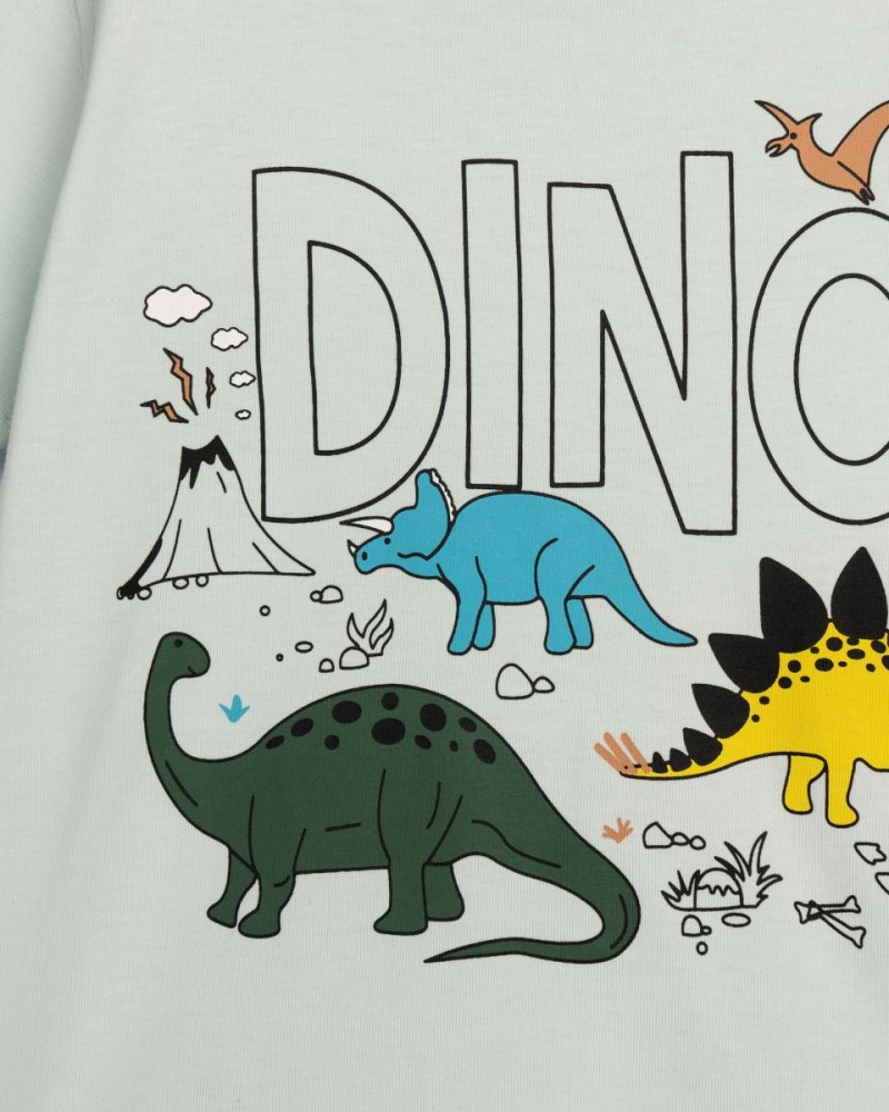 Παιδικό Σετ με Μπλούζα Dino Και Βερμούδα Allover Αγόρι (2-6) -Οινοπνευματί- 125-303100-1