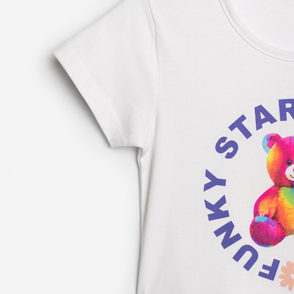Εφηβική Μπλούζα T-Shirt με Τύπωμα Αρκουδάκι Κορίτσι (6-16) -Λευκό- 125-505106-2 Εφηβική Μπλούζα T-Shirt με Τύπωμα Αρκουδάκι Κορίτσι (6-16) -Λευκό- 125-505106-2
