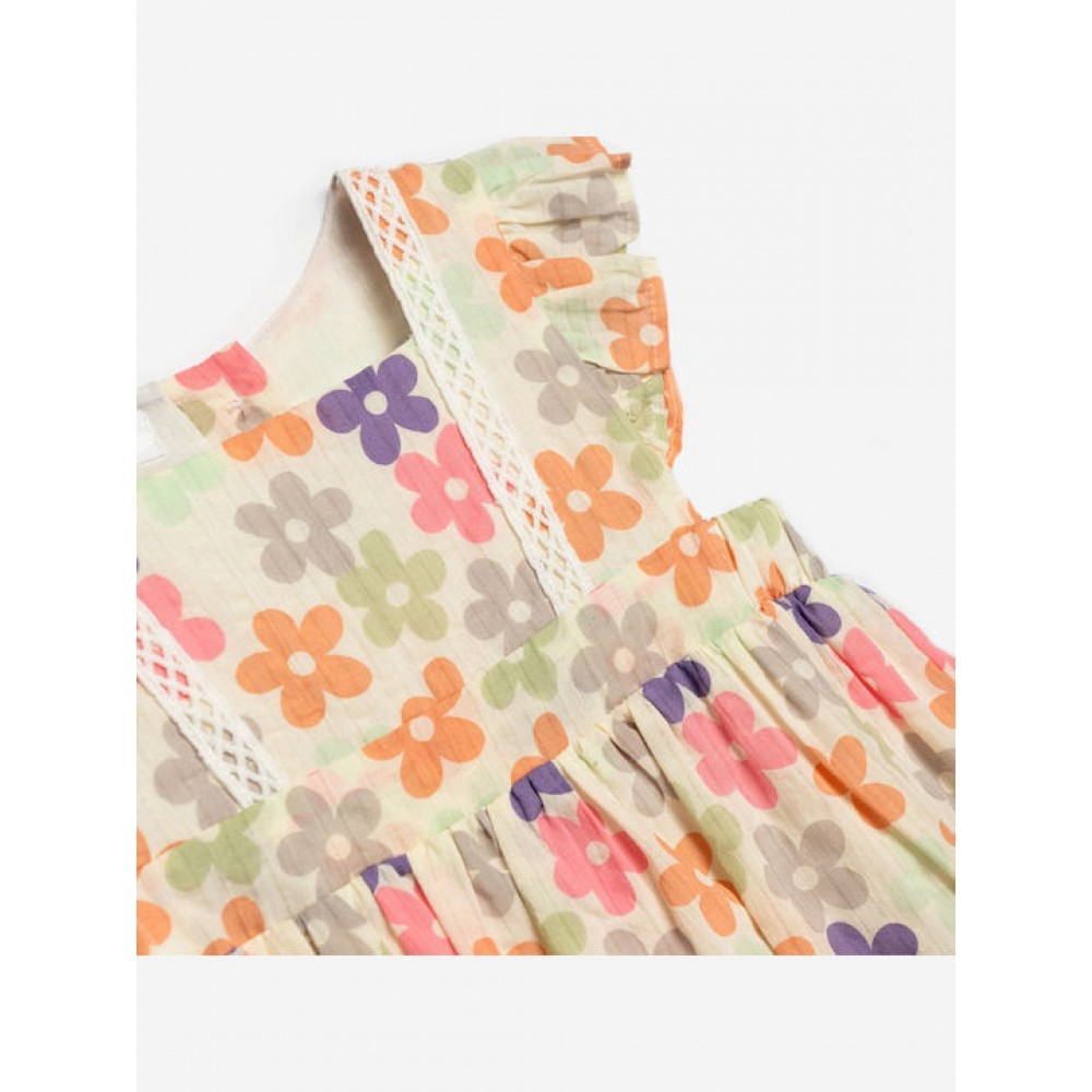 Παιδικό Φόρεμα Floral με Cutout Design Κορίτσι (2-6) -Εμπριμέ- 125-729107-1