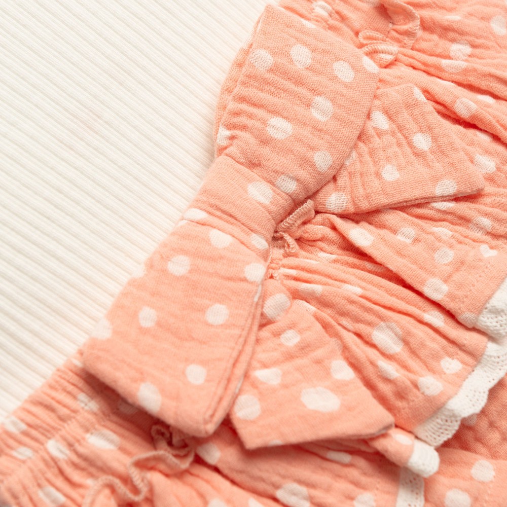 Βρεφικό Σετ 3Τμχ με Κορμάκι, Φούστα Βρακάκι και Καπέλο Κορίτσι (6-24μ) -Λευκό- 126-060100-1