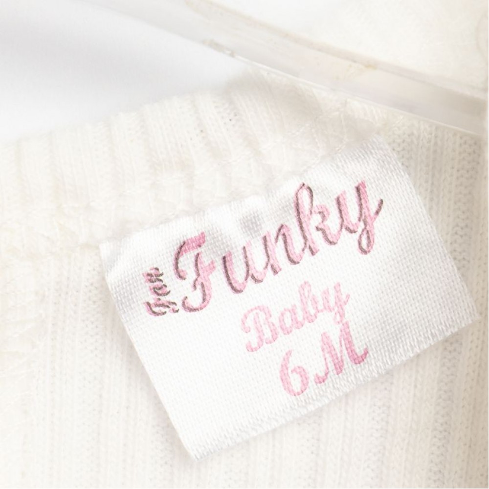 Βρεφικό Σετ 3Τμχ με Κορμάκι, Φούστα Βρακάκι και Καπέλο Κορίτσι (6-24μ) -Λευκό- 126-060100-1