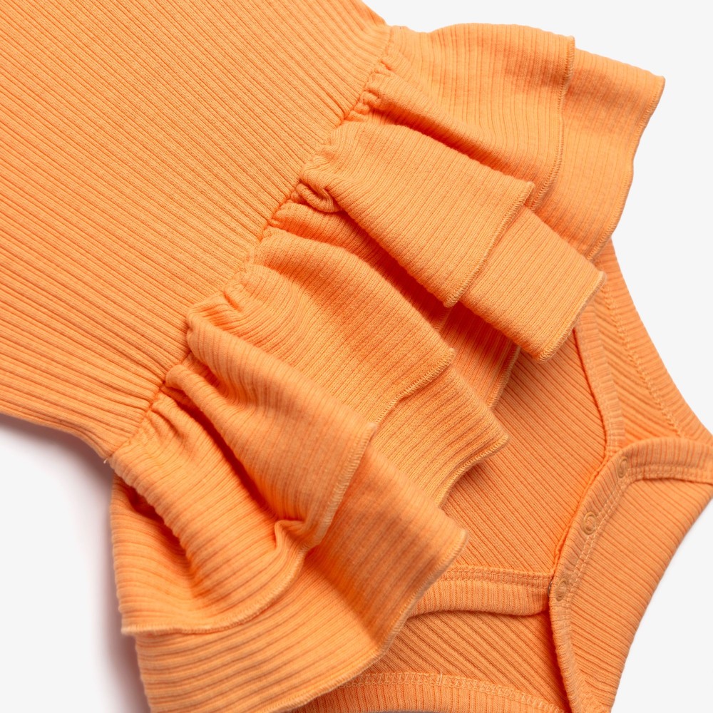 Βρεφικό Κορμάκι Ριπ με Κορδέλα Κορίτσι (6-24μ) -Κοραλί- 