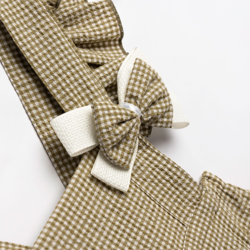 Βρεφικό Φορμάκι με Βολάν και Φιογκάκι Κορίτσι (6-24μ) -Πράσινο- 126-060123-1