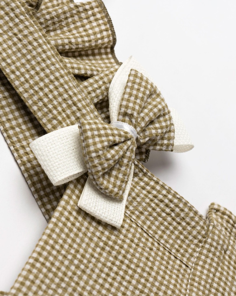 Βρεφικό Φορμάκι με Βολάν και Φιογκάκι Κορίτσι (6-24μ) -Πράσινο- 