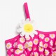 Παιδικό Μαγιό Σετ Μπικίνι με Floral Τύπωμα Allover Κορίτσι (1-6) -Φωσφορούχο Φούξ- 126-0702-1