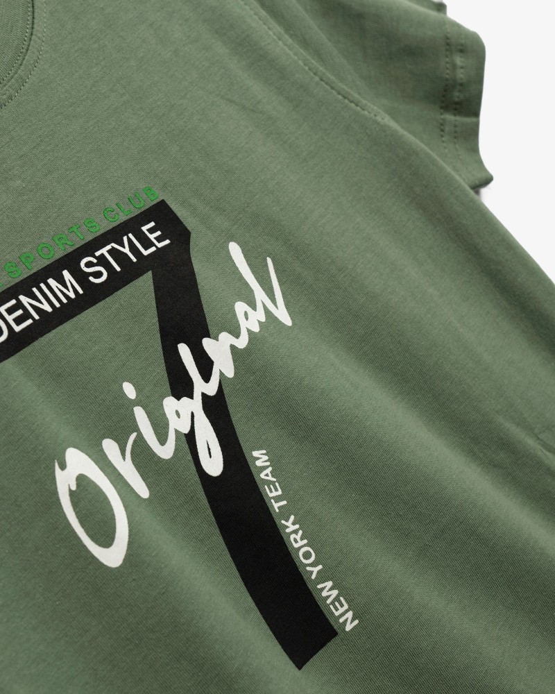 Εφηβικό Μακό Σετ με Μπλούζα Νούμερο 7 και Βερμούδα Αγόρι (6-16) –Garden– 