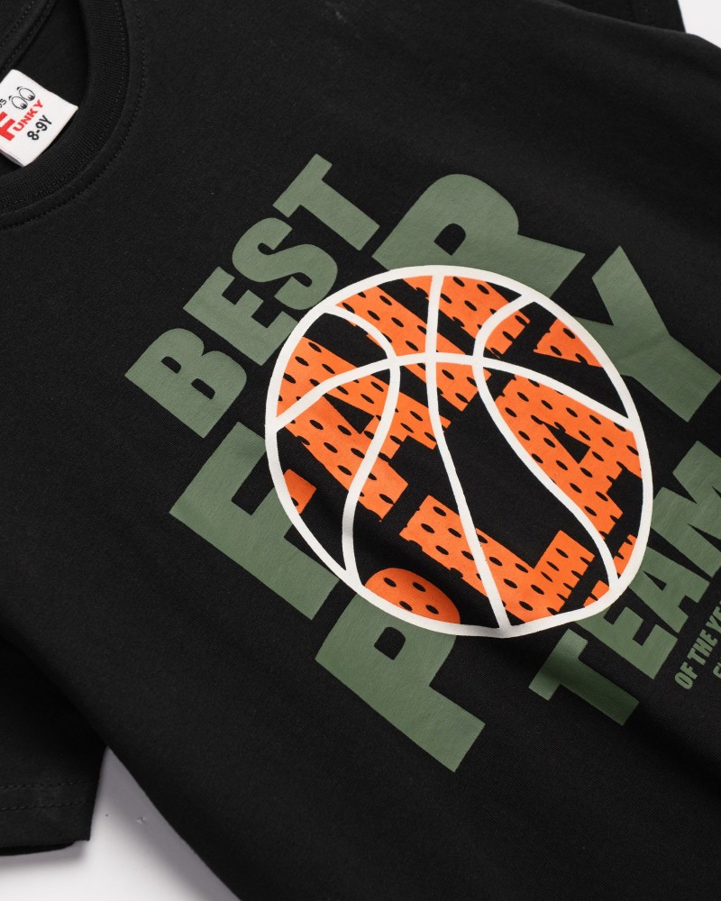 Εφηβικό Μακό Σετ με Μπλούζα Best Play και Βερμούδα Αγόρι (6-16) –Μαύρο– 