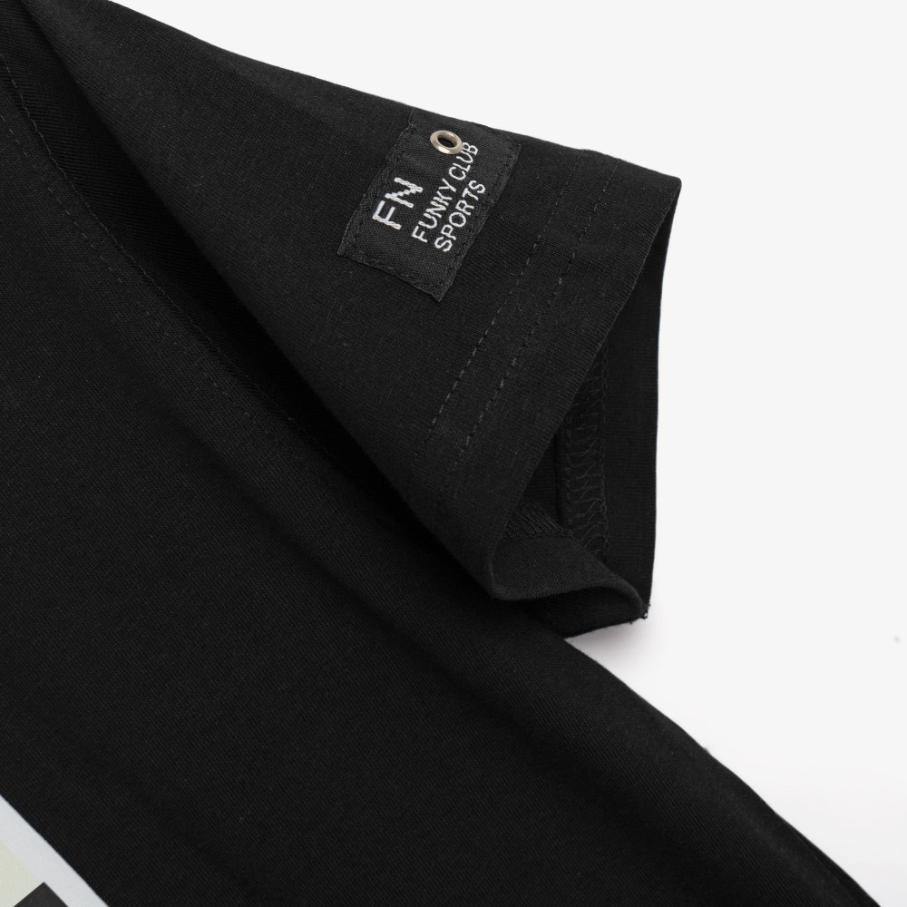 Εφηβικό Μακό Σετ με Μπλούζα Real Football και Βερμούδα Αγόρι (6-16) –Μαύρο– 