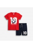 Εφηβικό Μακό Σετ με Μπλούζα World Squad 10 και Βερμούδα Αγόρι (6-16) –Κόκκινο– 