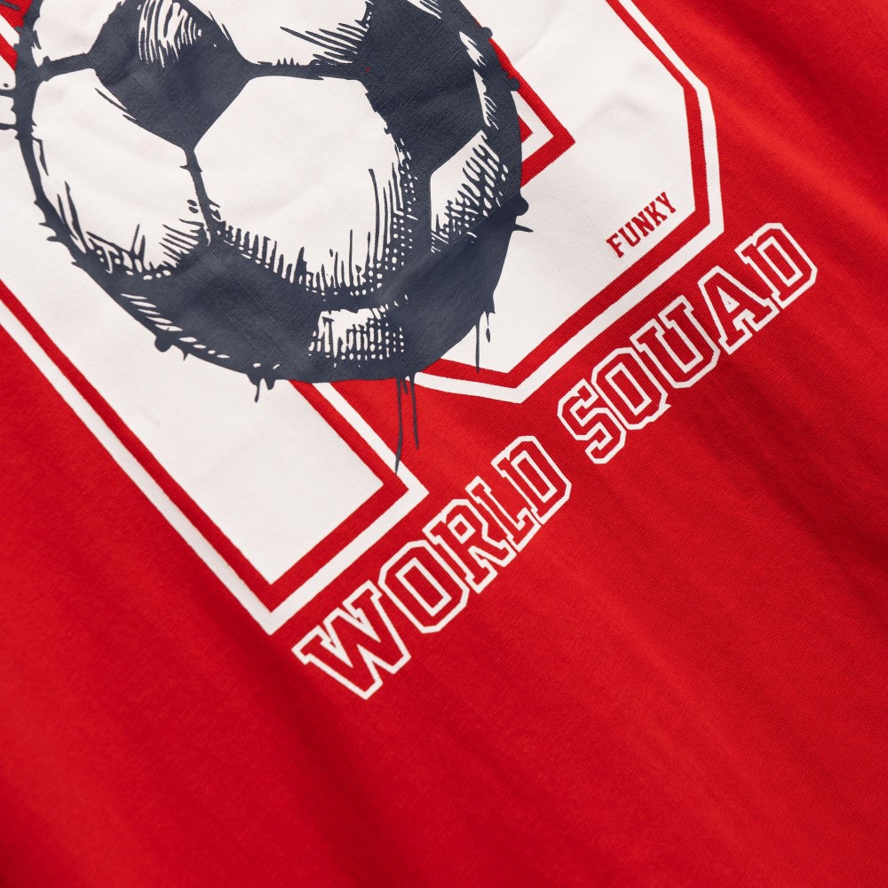 Εφηβικό Μακό Σετ με Μπλούζα World Squad 10 και Βερμούδα Αγόρι (6-16) –Κόκκινο– 126-101110-2