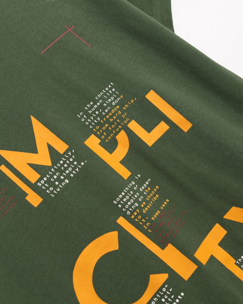 Εφηβικό Μακό Σετ με Μπλούζα Simplicity και Βερμούδα Αγόρι (6-16) –Χακί– 