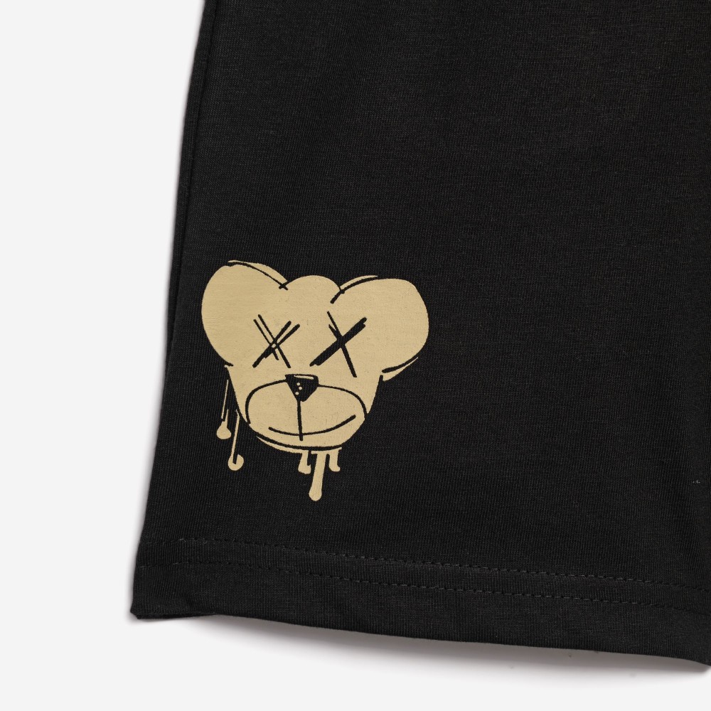 Εφηβικό Μακό Σετ με Μπλούζα Fake Face και Βερμούδα Αγόρι (6-16) –Ραφ– 126-101128-1