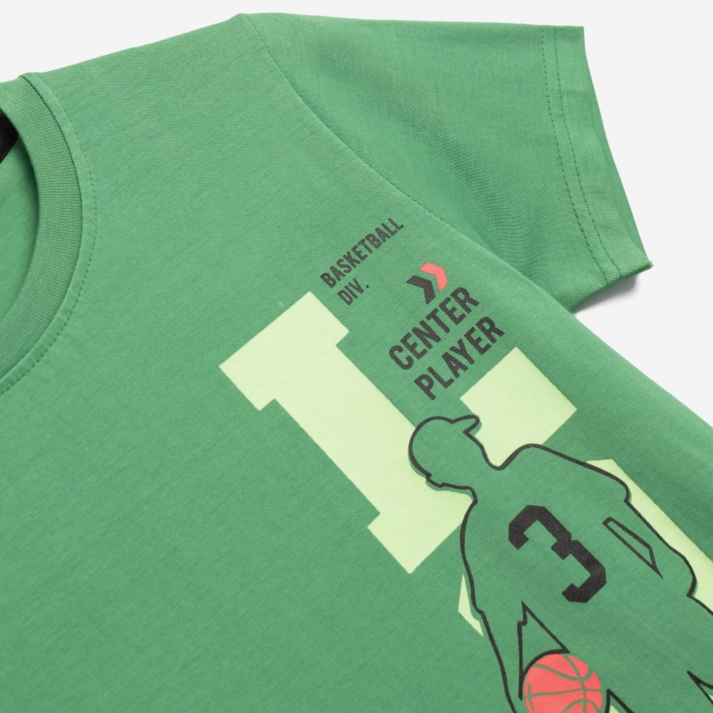 Εφηβικό Μακό Σετ με Μπλούζα Basketball Los Angeles και Βερμούδα Αγόρι (6-16) –Πράσινο– 126-101141-1