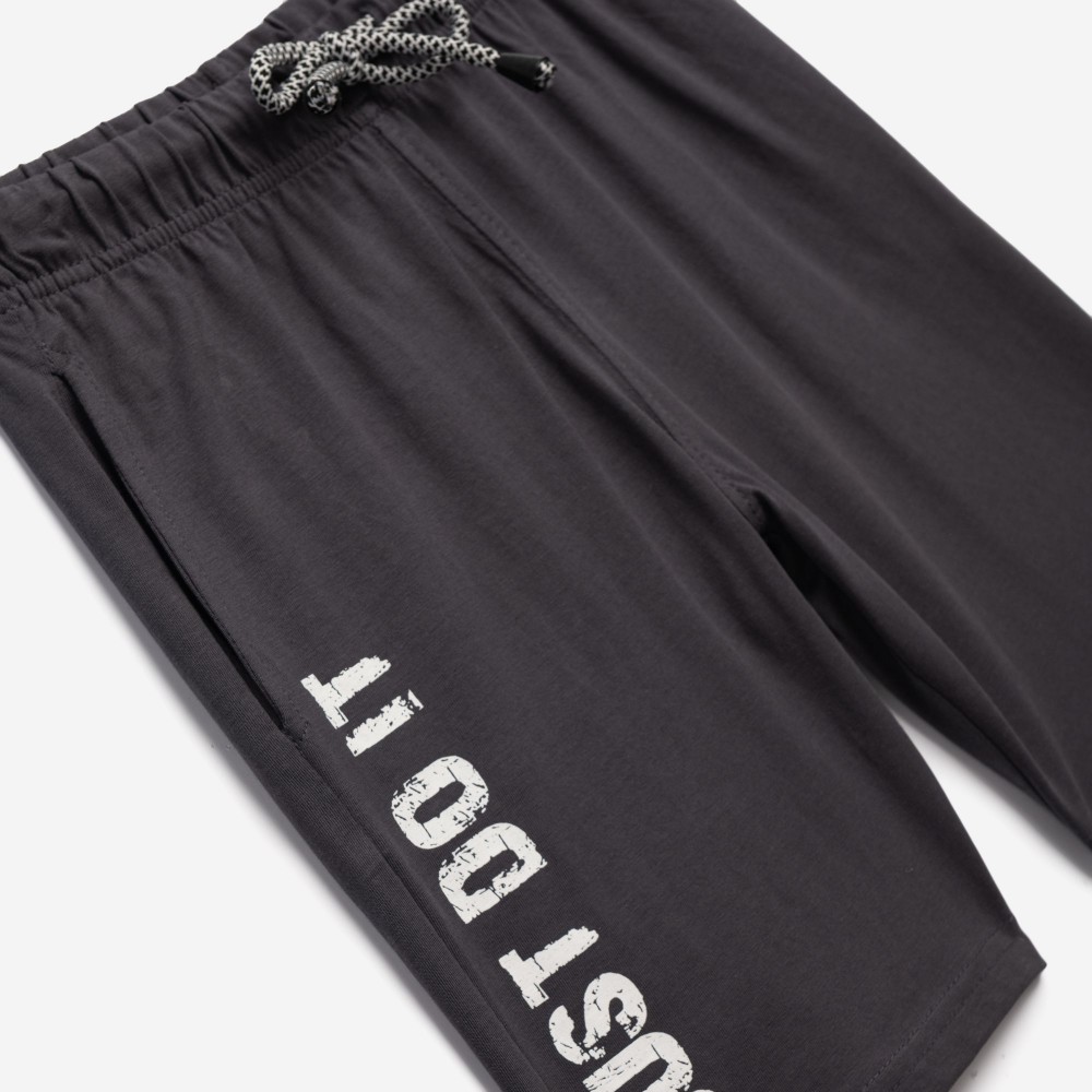 Εφηβικό Μακό Σετ με Μπλούζα Just do it και Βερμούδα Αγόρι (6-16) –Τυρκουάζ– 126-101216-1