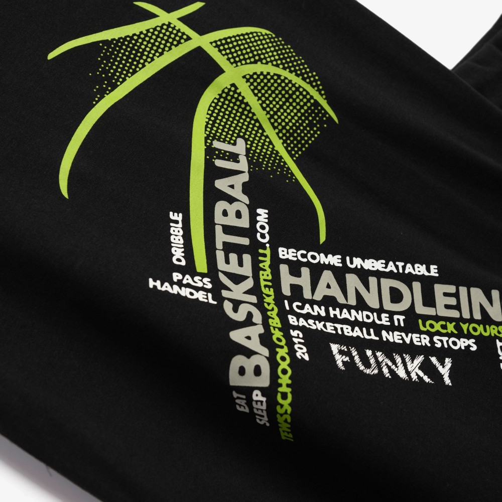 Εφηβικό Μακό Σετ με Μπλούζα Basketball και Βερμούδα Αγόρι (6-16) –Μαύρο– 126-101220-1