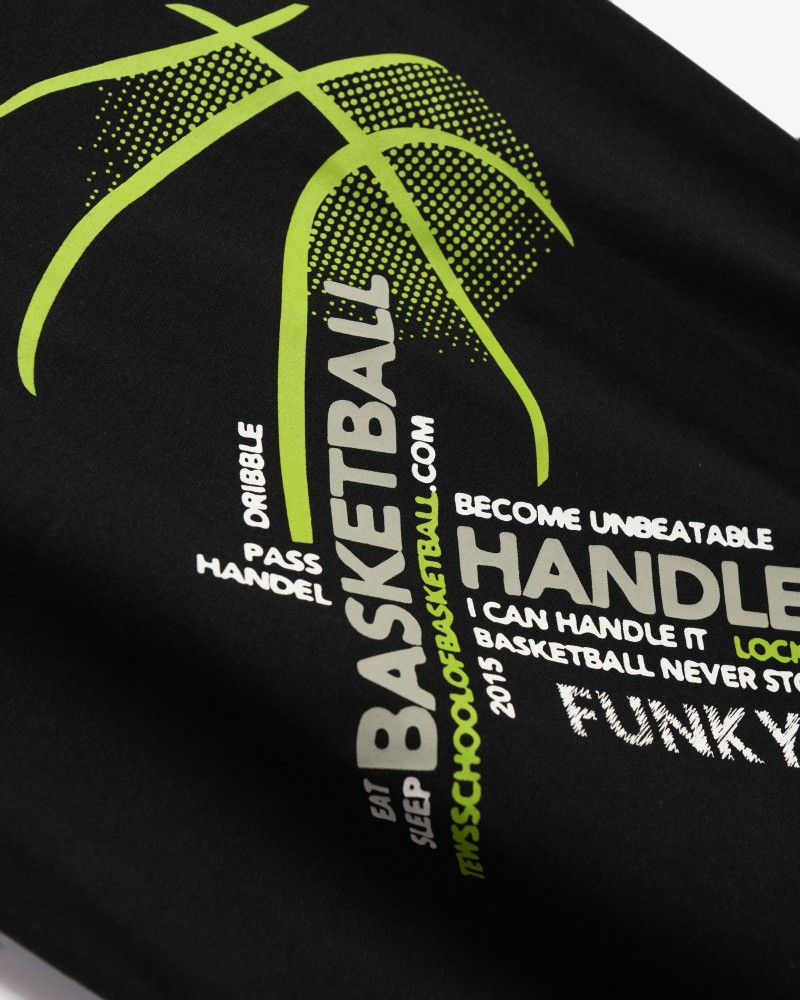 Εφηβικό Μακό Σετ με Μπλούζα Basketball και Βερμούδα Αγόρι (6-16) –Μαύρο– 