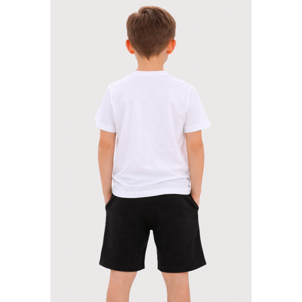 Εφηβικό Μακό Σετ με Μπλούζα Flight 23 και Βερμούδα Αγόρι (6-16) –Λευκό– 126-101301-1