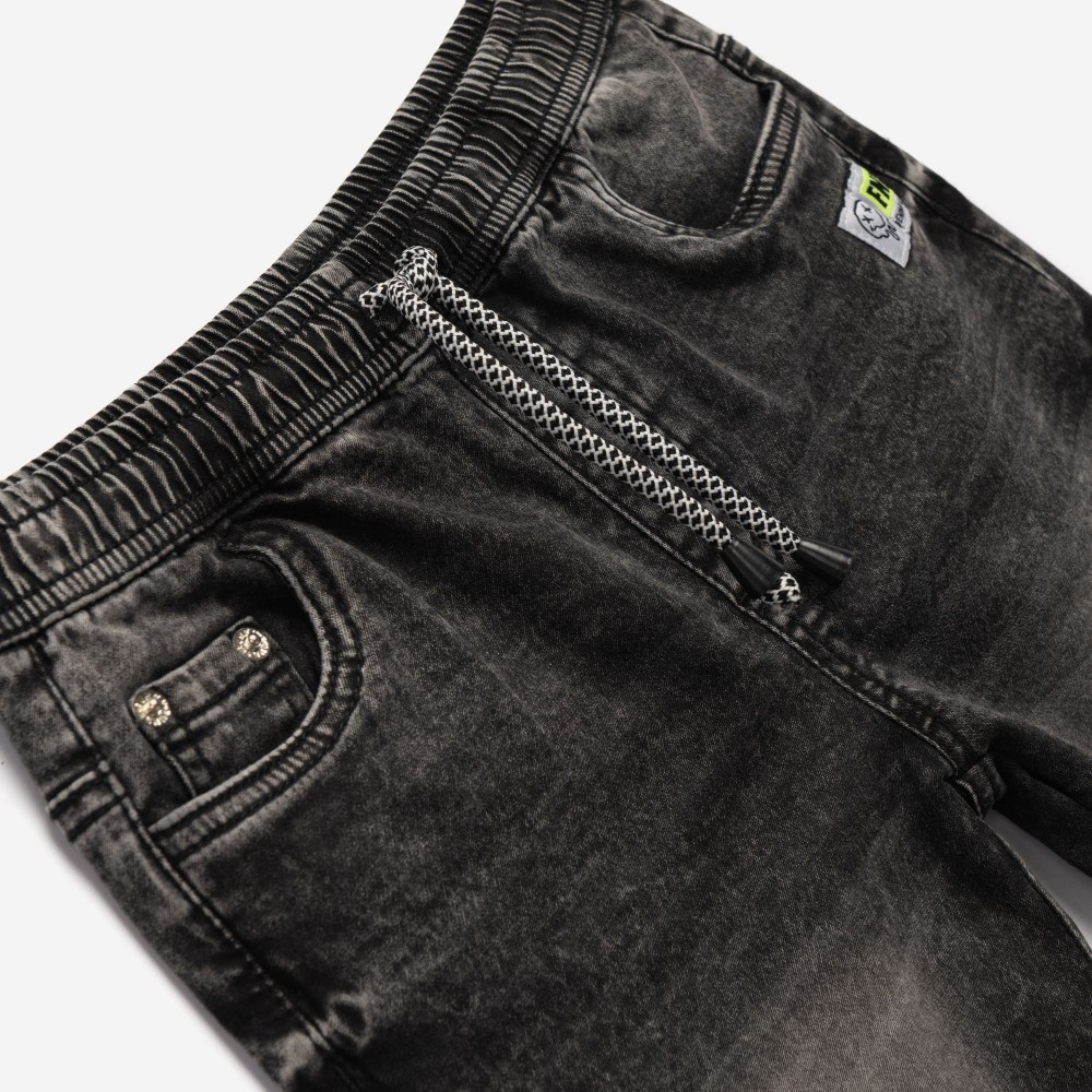 Εφηβικό Σετ με T-Shirt Μπλούζα Street Rules και Τζιν Βερμούδα Αγόρι (6-16) –Λευκό– 126-102103-2