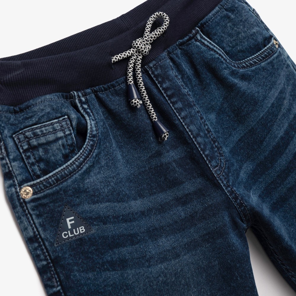 Εφηβικό Σετ με T-Shirt Μπλούζα Silent Μode και Τζιν Βερμούδα Αγόρι (6-16) –Κόκκινο– 126-102105-2