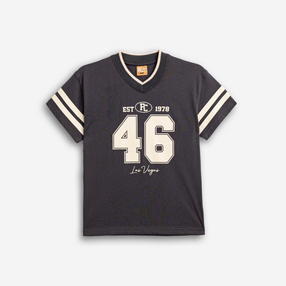 Εφηβική T-Shirt Μπλούζα Μακό Κολεγίου 46 Las Vegas Αγόρι (6-16) -Ανθρακί- 126-105100-1