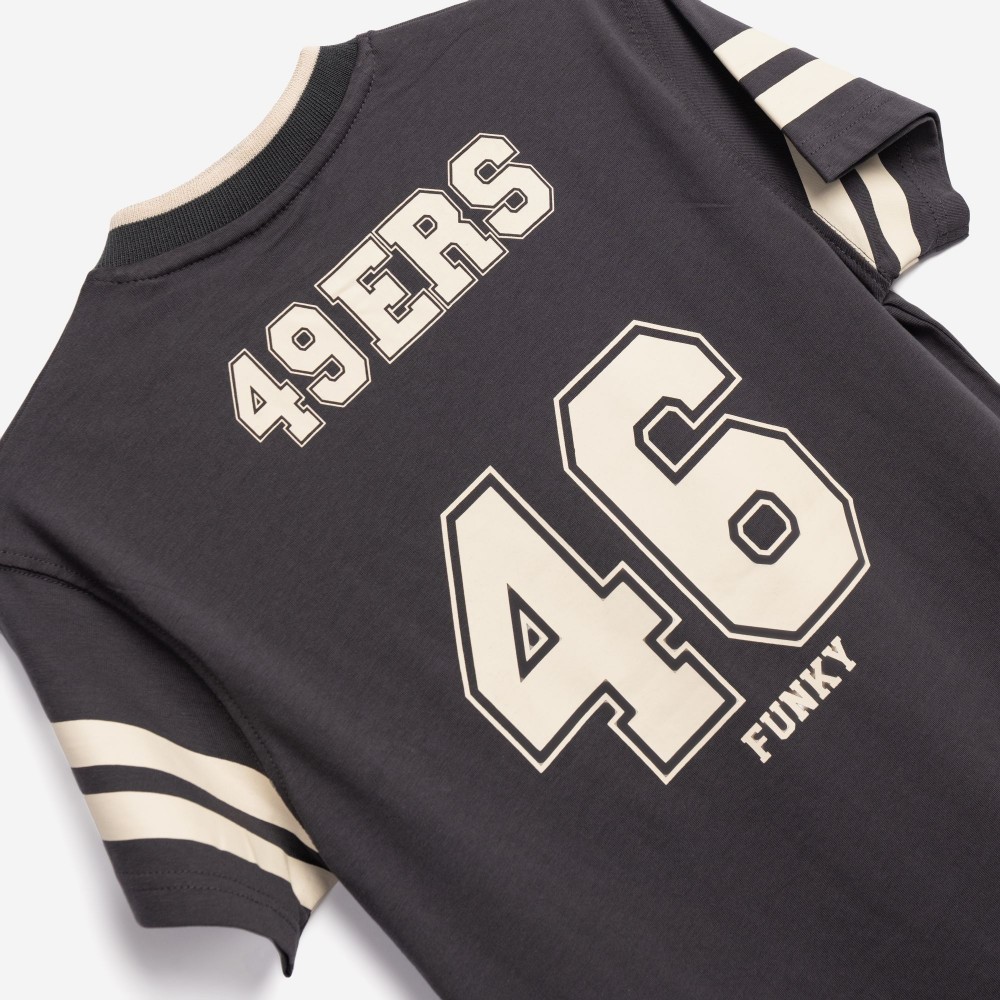 Εφηβική T-Shirt Μπλούζα Μακό Κολεγίου 46 Las Vegas Αγόρι (6-16) -Ανθρακί- 126-105100-1