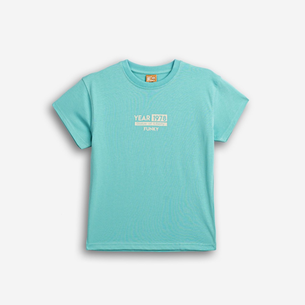 Εφηβική T-Shirt Μπλούζα NY Year Αγόρι (6-16) -Άκουα- 