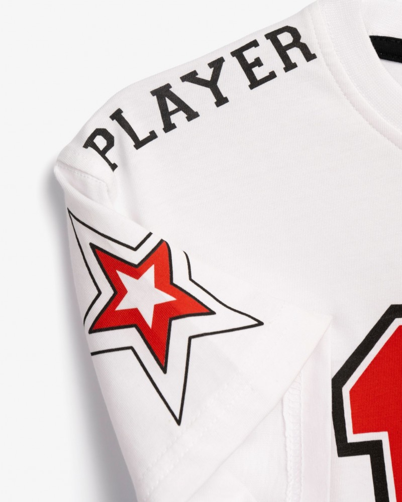 Εφηβική T-Shirt Μπλούζα με Τύπωμα Player 18 Αγόρι (6-16) -Λευκό- 