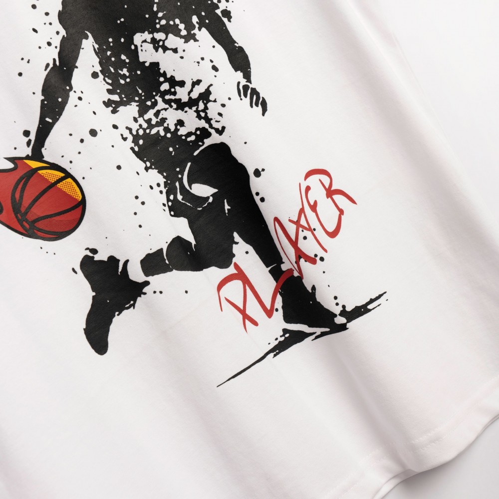 Εφηβική T-Shirt Μπλούζα Basketball Player Αγόρι (6-16) -Λευκό- 126-105121-1