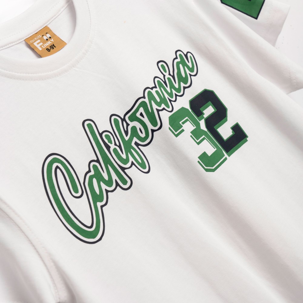 Εφηβική T-Shirt Μπλούζα Calofornia 32 Αγόρι (6-16) -Λευκό- 126-105130-1