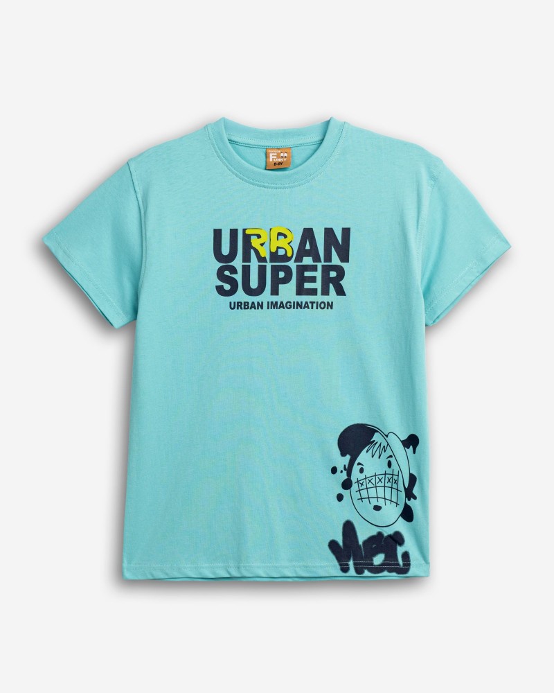 Εφηβική T-Shirt Μπλούζα Urban Super Αγόρι (6-16) -Τυρκουάζ- 
