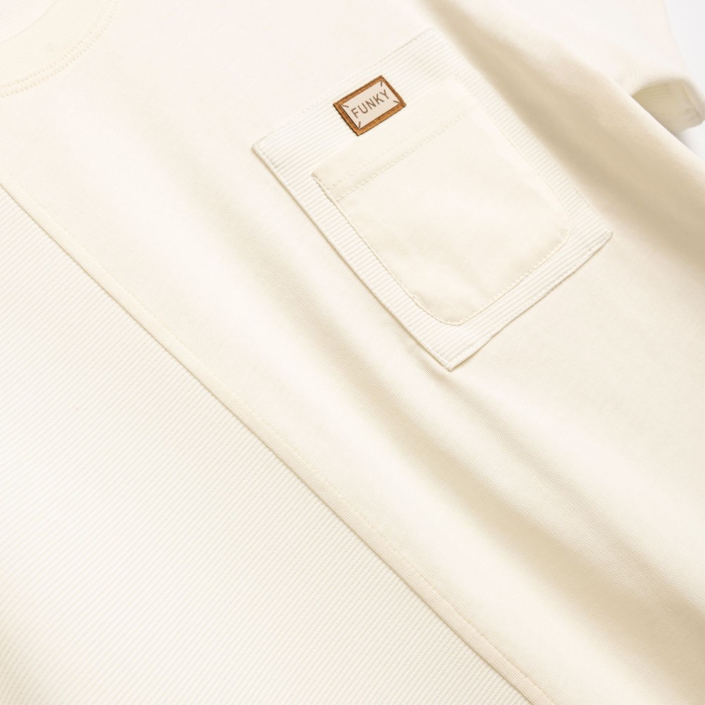 Εφηβική T-Shirt Μπλούζα με Τσεπάκι Αγόρι (6-16) -Εκρού- 126-105138-1