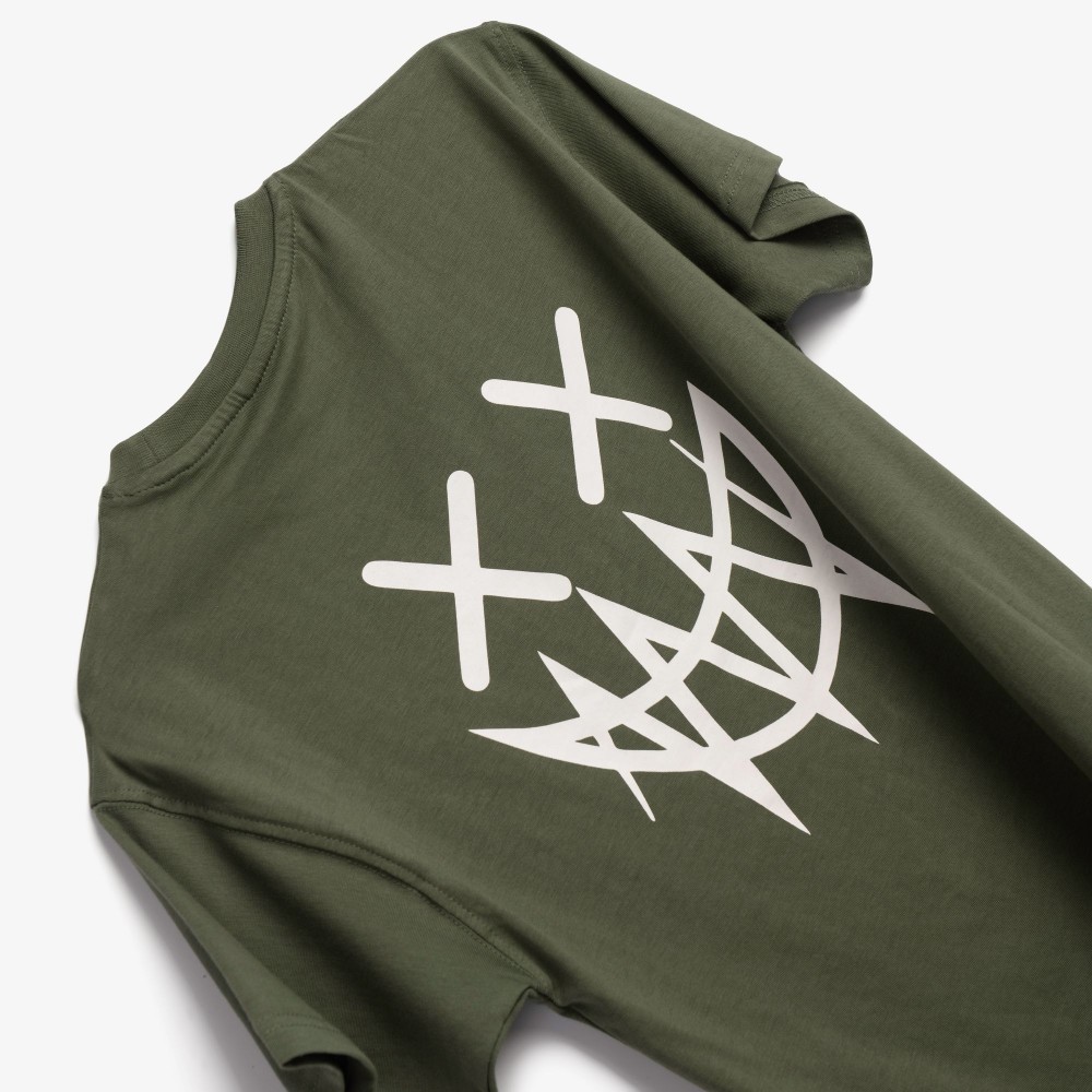 Εφηβική T-Shirt Μπλούζα με Τύπωμα Smile Αγόρι (6-16) -Χακί- 126-105139-2