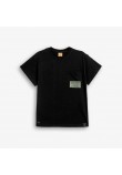 Εφηβική T-Shirt Μπλούζα Φλάμα με Τσεπάκι Αγόρι (6-16) -Μαύρο- 