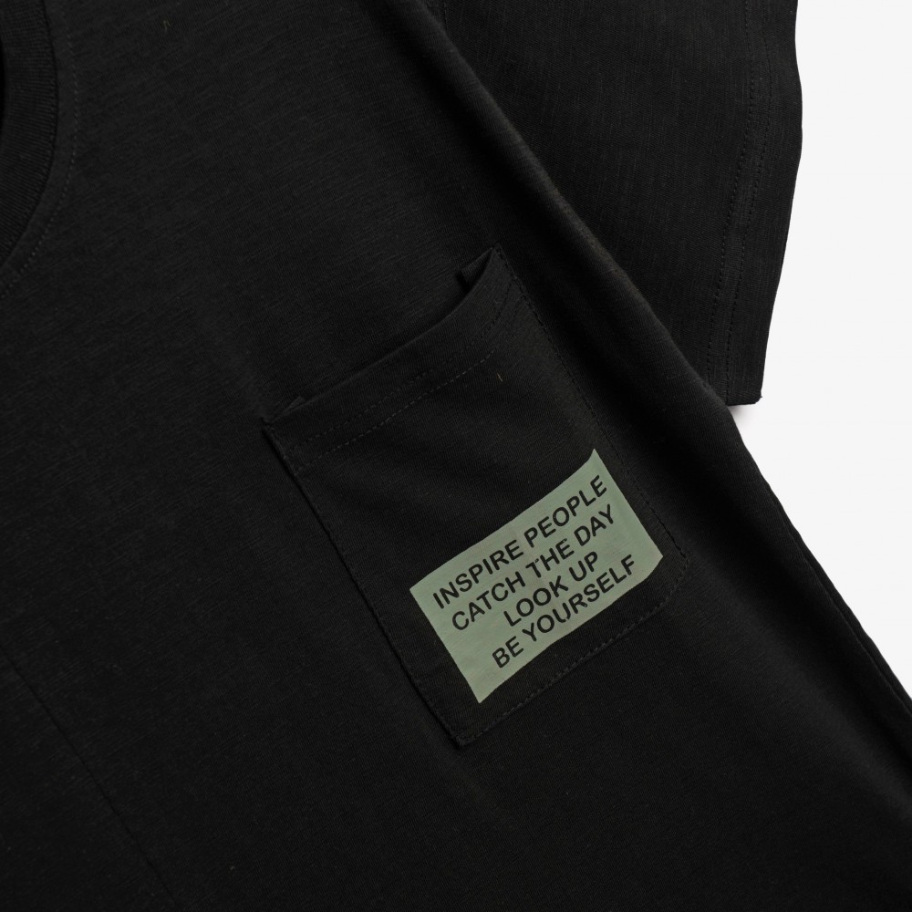 Εφηβική T-Shirt Μπλούζα Φλάμα με Τσεπάκι Αγόρι (6-16) -Μαύρο- 126-105140-2