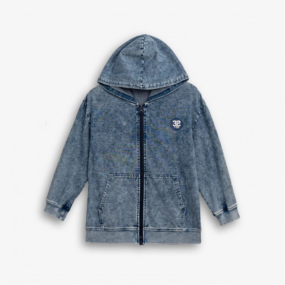 Εφηβική Ζακέτα Εποχής Με Κουκούλα Αγόρι (6-16) -Μπλε Τζιν- 126-109102-1