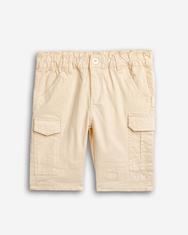 Εφηβική Βερμούδα Cargo με Μαλακό Ύφασμα Αγόρι (6-16) –Εκρού– 