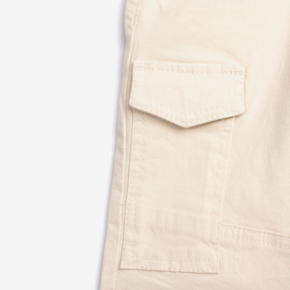Εφηβική Βερμούδα Cargo με Μαλακό Ύφασμα Αγόρι (6-16) –Εκρού– 126-113100-1