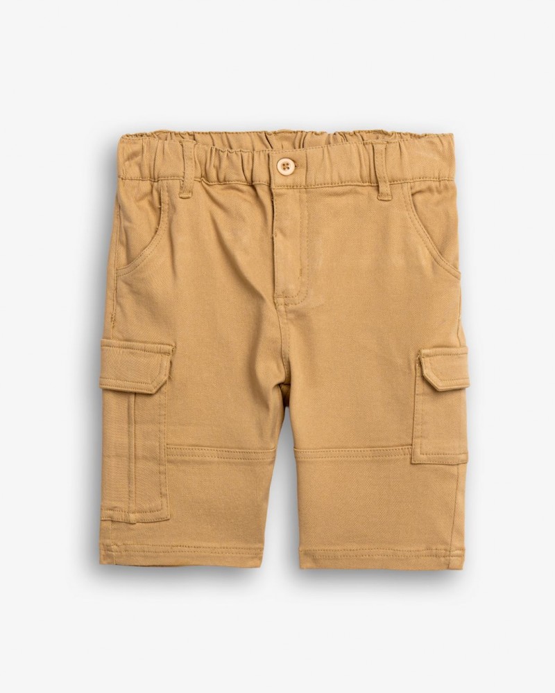 Εφηβική Βερμούδα Cargo με Μαλακό Ύφασμα Αγόρι (6-16) –Άμμος– 