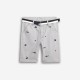 Εφηβική Βερμούδα Λύκρα με Ζώνη και Κέντημα Allover Καρχαρίες Αγόρι (6-16) –Γκρι– 126-113103-1