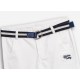 Εφηβική Βερμούδα Λύκρα με Ζώνη Αγόρι (6-16) –Λευκό– 126-113104-1