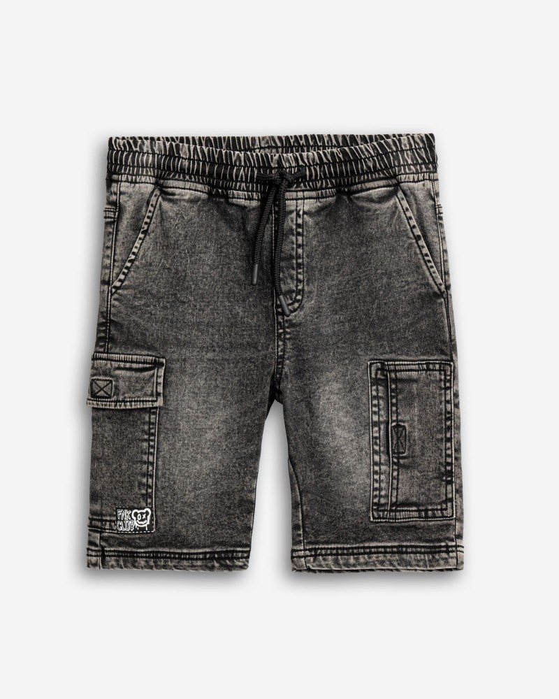 Εφηβική Βερμούδα Jean Cargo Αγόρι (6-16) –Μαύρο Τζιν– 